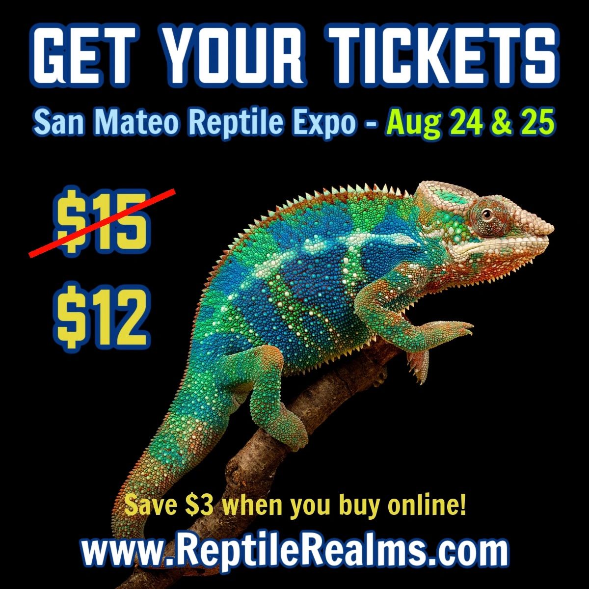General Admission San Mateo Reptile Expo Single Day
